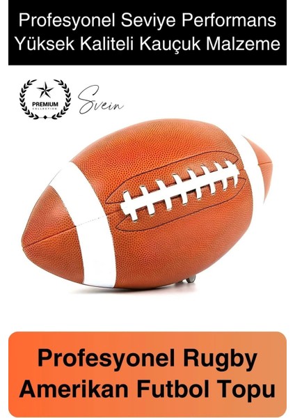 Premium Amerikan Futbol Topu Kauçuk Genç Yetişkin Maç Dikişli Standart Boy Antreman Rugby Spor