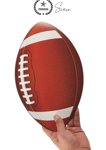 Premium Amerikan Futbol Topu Kauçuk Genç Yetişkin Maç Dikişli Standart Boy Antreman Rugby Spor