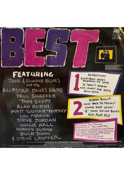 The Blues Brothers – Best Of The Blues Brothers 1981 Baskı Lp