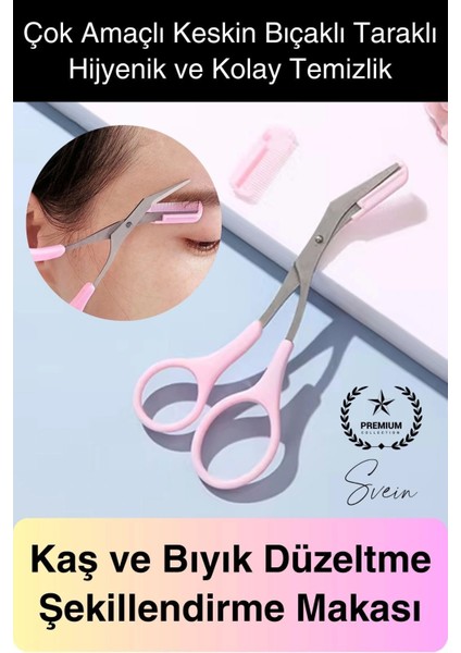 Premium Kadın Kaş Kesme Makası Düzeltici