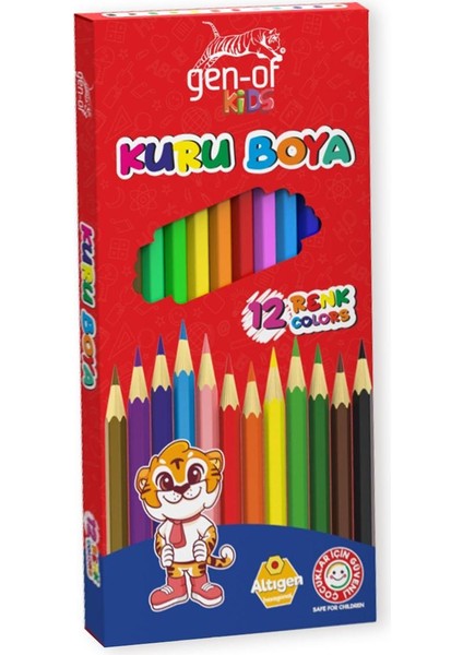 Kids 3’lü Okul Boya Seti – Kuru, Pastel ve Sulu Boya 12 Renk