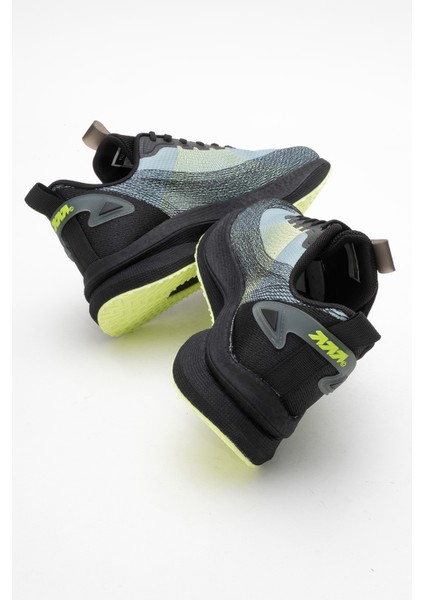 Erkek Kalın Taban Bağcıklı Comfort Sneaker Mc 21043 Siyah
