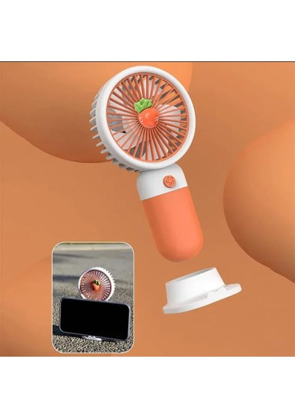 Telefon Tutuculu Taşınabilir El Fanı Masaüstü Şarjlı Mini Fan ve Soğutucu