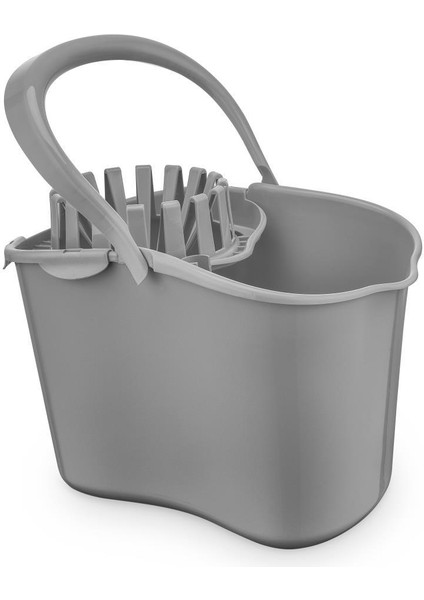 Sıkmalı Temizlik Kovası 15 litre, Standart Sıkmalı Yer Zemin Temizlik Mop Kovası F065 Gri indirimleri