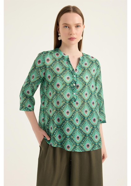 Baklava Motifli Bluz