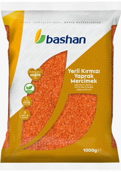 x 3 Adet Yerli Kırmızı Mercimek 1000 gr