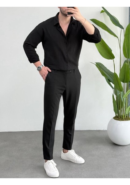 Erkek Yeni Sezon Trend Louıs Kumaş Terletme Yapmayan Vücuda Yapışmayan Oversize Gömlek