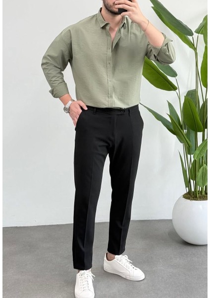 Erkek Yeni Sezon Trend Louıs Kumaş Terletme Yapmayan Vücuda Yapışmayan Oversize Gömlek