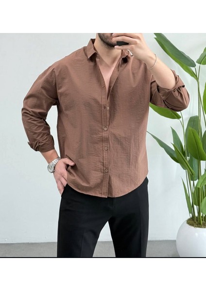 Erkek Yeni Sezon Trend Louıs Kumaş Terletme Yapmayan Vücuda Yapışmayan Oversize Gömlek fiyatları