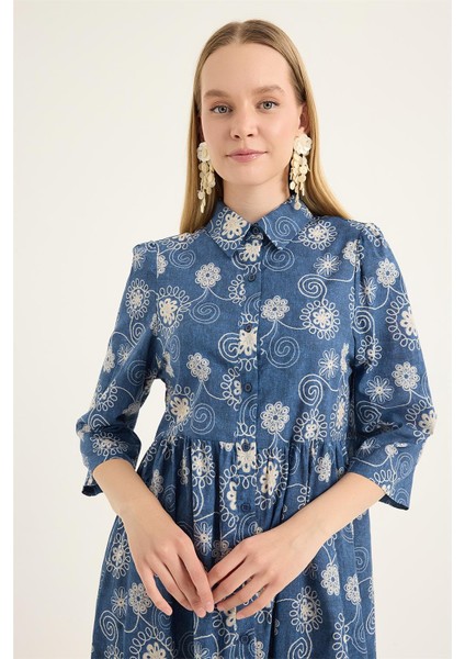 Motif Baskılı Elbise