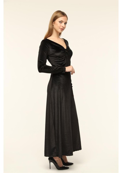 Kadife Uzun Elbise fiyatları