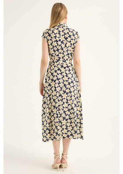 Menekşe Desenli Elbise indirimleri