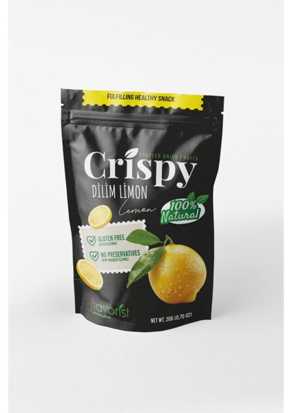Freeze Dry Dilim Limon 20G Dondurularak Kurutulmuş Meyve