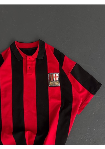 Oversize AC Milan Nostaljik Forma T-shirt