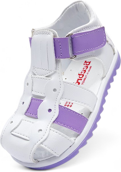 Ortopedik İlk Adım Kız Bebek Sandaleti KİAGCM2406 Beyaz Lila 21