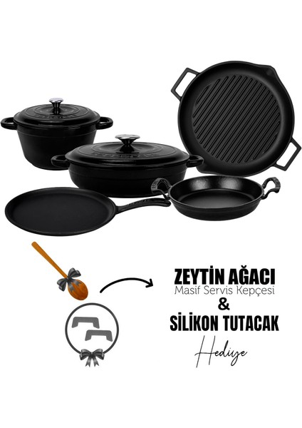 Döküm 5x Trendy Serisi 8 Parça Tencere & Tava Seti