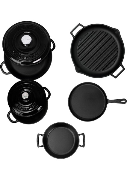 Döküm 5x Trendy Serisi 8 Parça Tencere & Tava Seti fırsatları