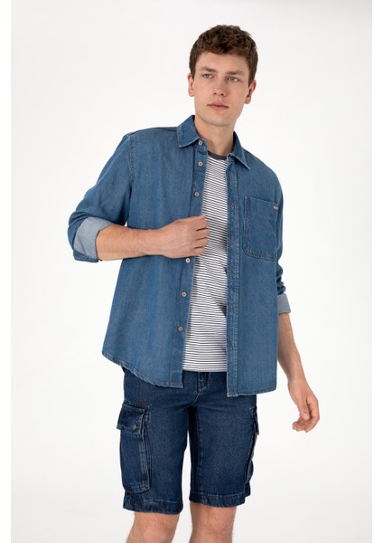 Erkek Mavi Gömlek Jean 50304388-DN0022 modelleri