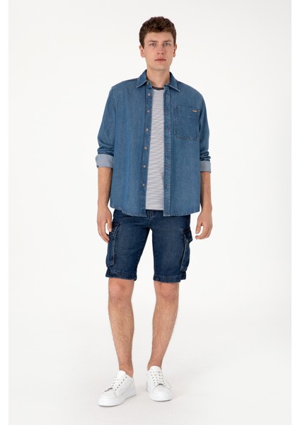 Erkek Mavi Gömlek Jean 50304388-DN0022 fırsatları