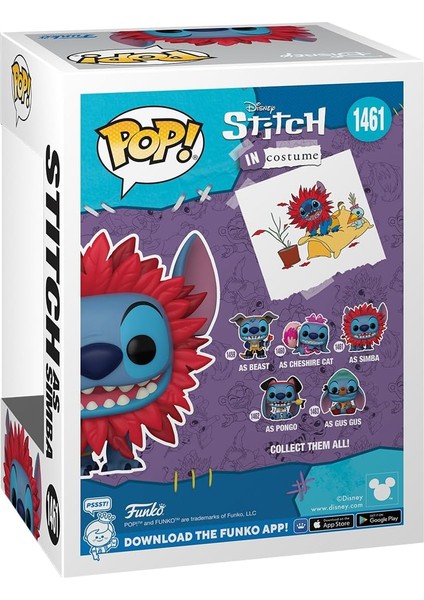 Pop! Disney: Stitch Kostüm Simba Lilo And Stitch Vinil Koleksiyon Figürü