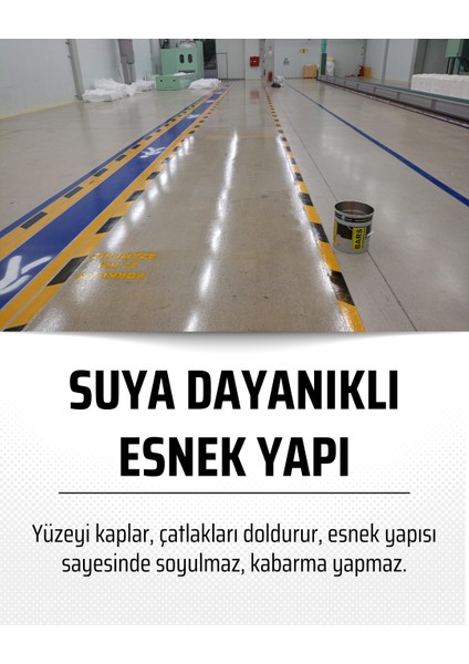 Profloor x 825, Endüstriyel Zemin Boyası, Yüksek Trafik Için Hibrit Formül, Iç ve Dış Cephe