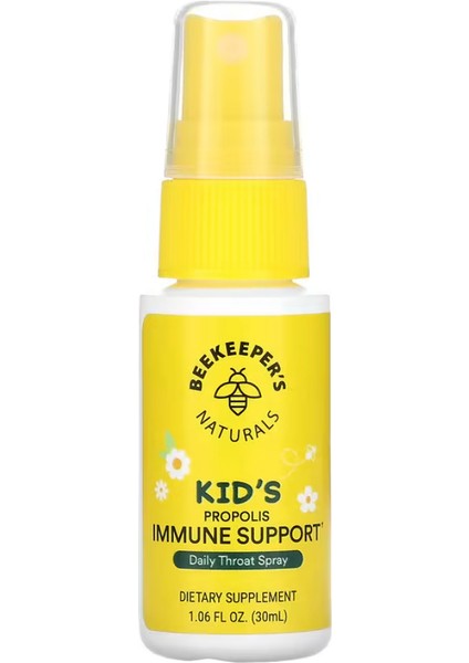 Kids Propolis Immune Support Daily Throat Spray 1.06 Fl Oz 30 ml