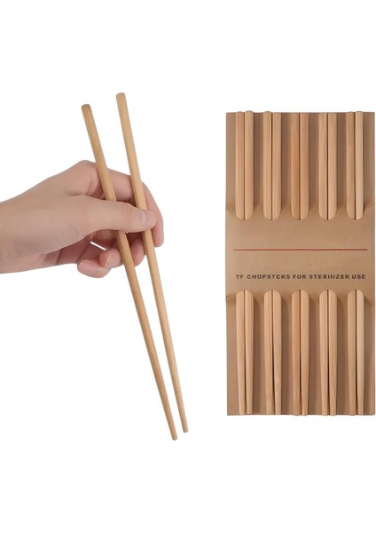 10 Çift Premium Bambu Chopstick Çin Yemek Çubuğu
