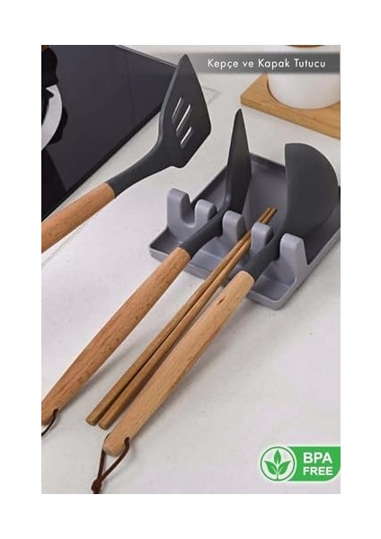 Home Kepçe Kaşık ve Kapak Tutma Aparatı