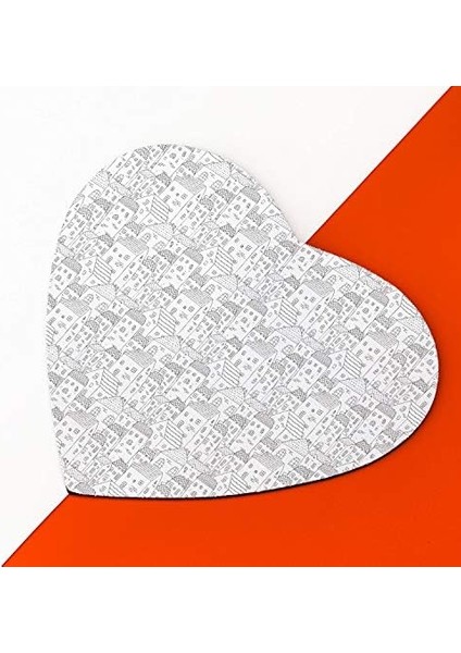 Çizimli Kalp Mouse Pad