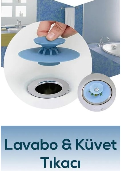 Concept Lavabo Küvet Tıkacı Mutfak Banyo Gider Tıpası Kapağı Tıkaç Süzgeç Lavabo Tıkacı Süzgeçli Tıkaç Silikon Büyük Banyo Küvet Kapağı Yeni Nesil Evye Kapatma Gider Tıpası