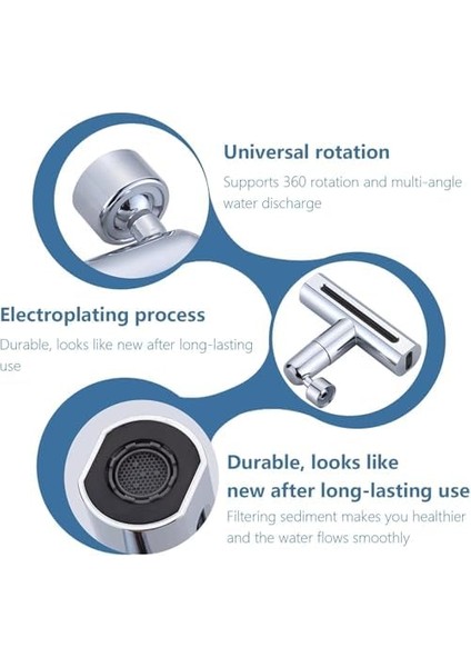 360 Derece Döner Şelale Musluk Başlığı - 4 Fonksiyonlu Mutfak Batarya Başlığı modelleri