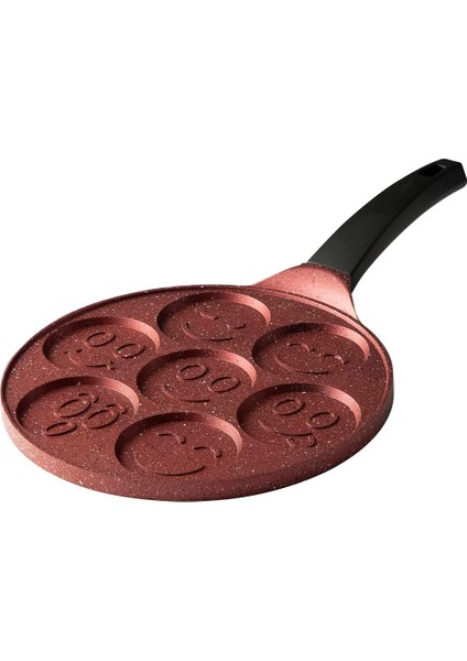 Bordo Alüminyum Döküm 27 cm Krep Tavası