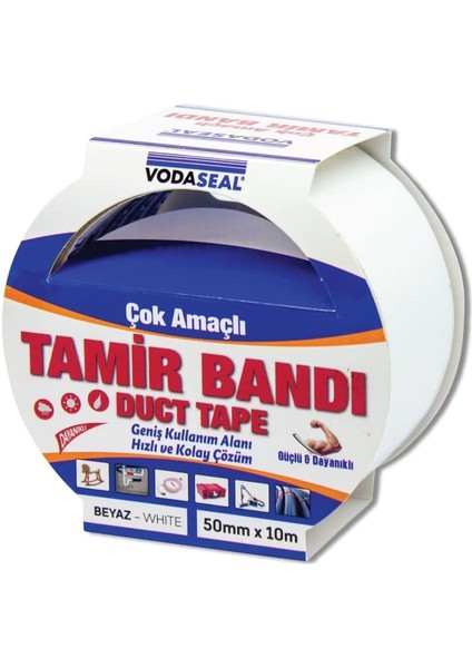 Çok Amaçlı Tamir Bandı, 50MMX10MT, Beyaz