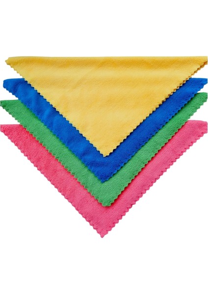 Temizlik Bezi 3'lü Set - 40X40 Cm, Kalın ve Yumuşak Doku, Dekoratif Lazer Kesim, Ekstra Emici, Çok Amaçlı Kullanım Için, Mutfak, Banyo, Araç ve Genel Temizlik Için Uygun, Yıkanabilir