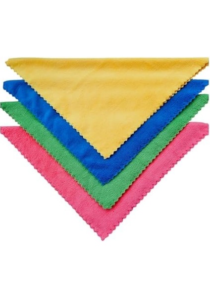 Temizlik Bezi 3'lü Set - 40X40 Cm, Kalın ve Yumuşak Doku, Dekoratif Lazer Kesim, Ekstra Emici, Çok Amaçlı Kullanım Için, Mutfak, Banyo, Araç ve Genel Temizlik Için Uygun, Yıkanabilir