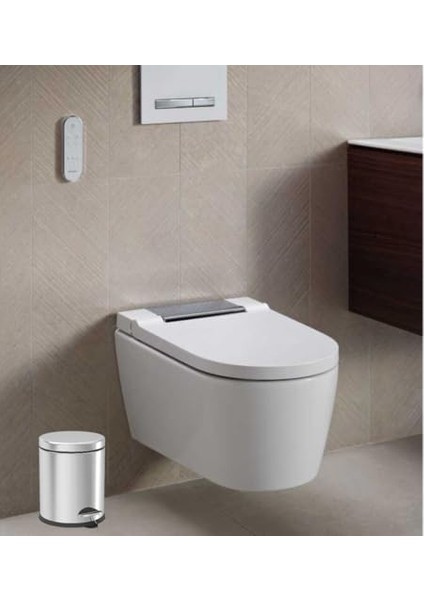 Pedallı Çöp Kovası 3 Lt Krom (NV1001)