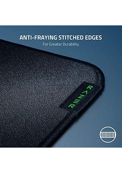 Strider L - Yumuşak Kaydırmalar Için Yumuşak Alt ve Üst Kısma Sahip Hibrit Fare Altlığı (Optik Fare Sensörleri Için Optimize Edilmiştir, Kaymaz) Siyah