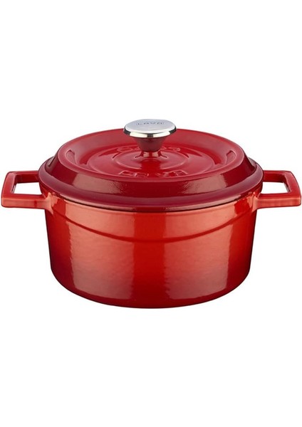 Döküm Yuvarlak Tencere, Trendy, 16CM, Kırmızı