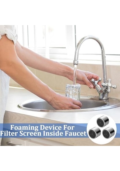 4 Adet 22 mm Musluklar Için Perlatör, M22 Musluk, Süzgeç, Musluk, Havalandırıcı, Musluk Filtresi, Iç Dişli Havalandırıcı, Contalı, Mutfak ve Banyo Için