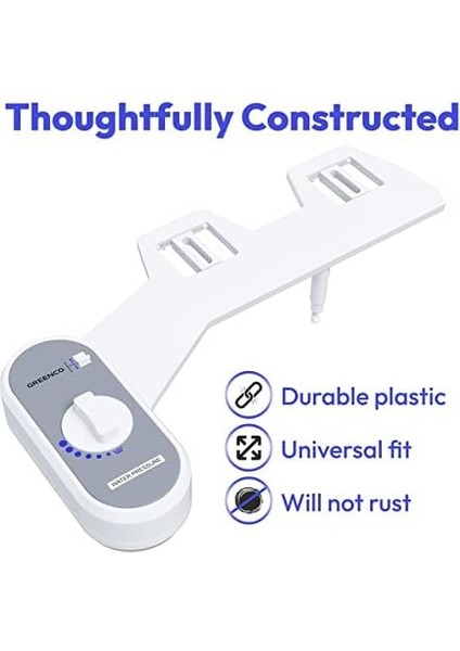 Bidet Fresh Su Spreyi, Elektriksiz, Mekanik Bide Wc Oturağı Sabitleme