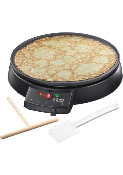 Hobbs Fiesta Krep Makinesi, 30 cm Çap, Yapışmaz Plaka, Oklava ve Krep Spatulası Dahil, 1000 Watt, 20920-56