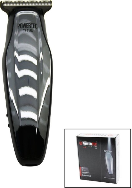 Saç Sakal Ense Çizim Traş Makinesi USB Şarjlı - T Bıçak - Krom Kaplama Gövde TR-1158