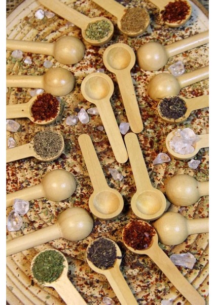 12 Adet Bambu Baharat Kaşığı ve Ölçek Kaşığı, Bambu Reçel Bal Kaşığı 12 Adet | Doğal ve Şık 12 Adet Bambu Baharat ve Ölçek Kaşığı Seti - Mutfakta Estetik ve Fonksiyonellik Bir Arada!