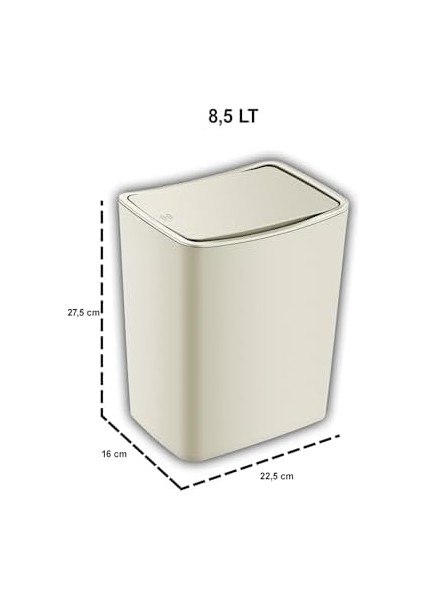 Touch Çöp Kovası 8,5 Lt Latte