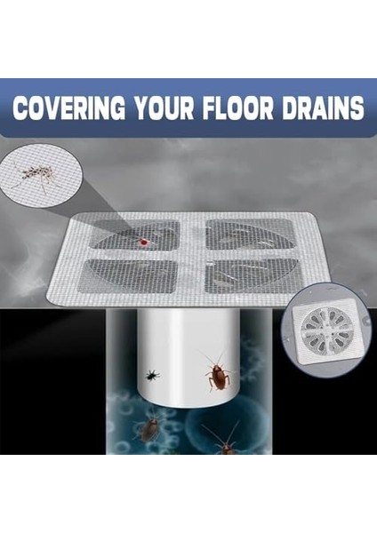 Kullanımlık Duş Tahliye Saç Çıkarıcı Örgü Çıkartma 4 "* 4", Banyo, Mutfak, Küvet, Lavabo Için Saç Tahliye Çıkartması (Kare, 20 Adet)