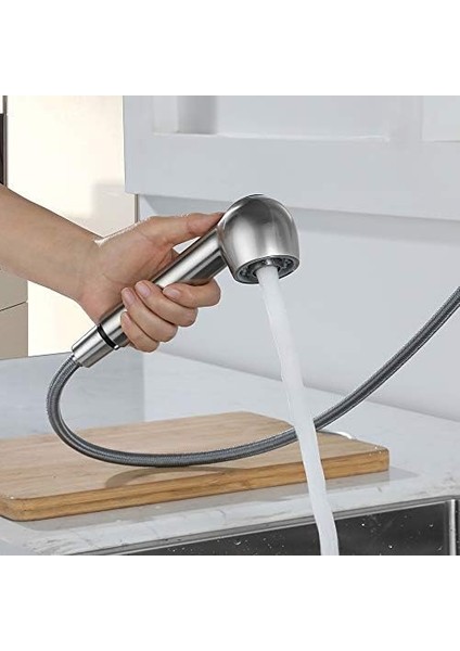 Bulaşık Durulama Başlığı 2 Jet Modlu El Duşu Mutfak Yedek Duş Başlığı Mutfak Bataryası ve Lavabo Mikseri Için, Mat