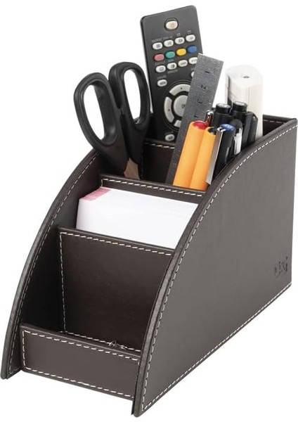 Kalemlik ve Kumandalık Suni Deri Masaüstü Organizer 4 Gözlü 21,5X10X12,5 cm