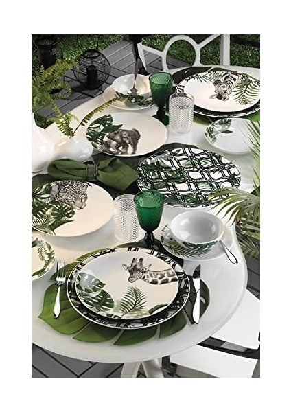 Porselen Doğadakiler 27 cm Servis Tabağı Zürafa