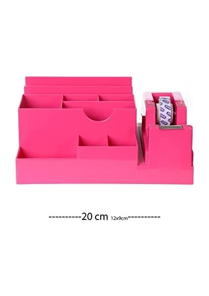 Pembe Masaüstü Organizer Kalemlik Seti