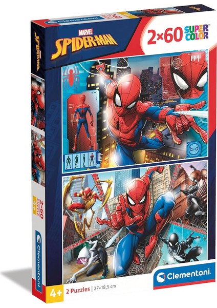 - 2 x 60 Parça Puzzle - Spiderman